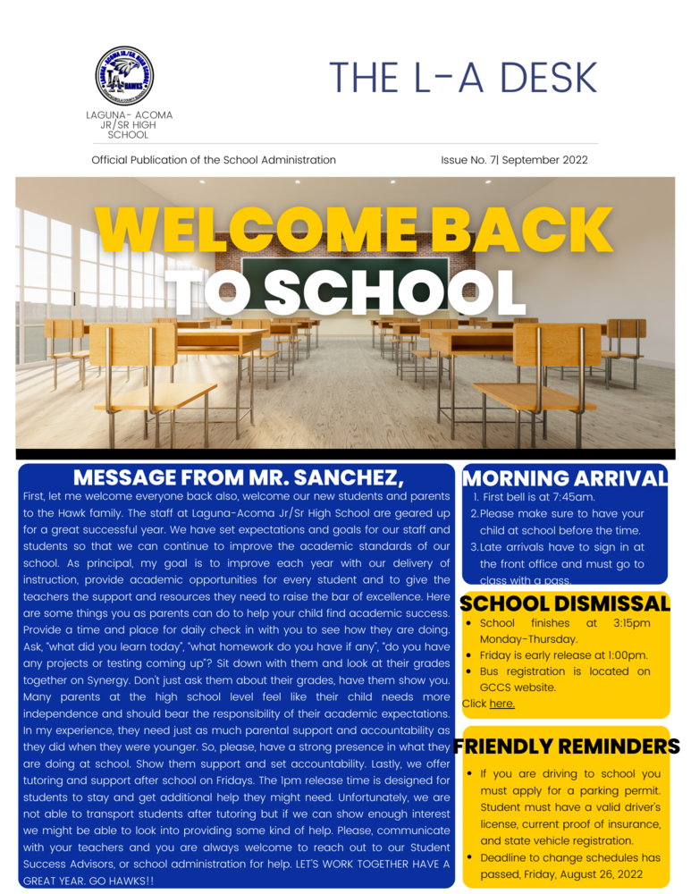 Welcome Back to School L-A Hawks