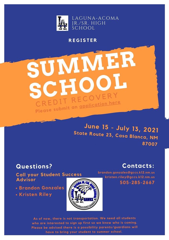 LAHS Summer School Registration