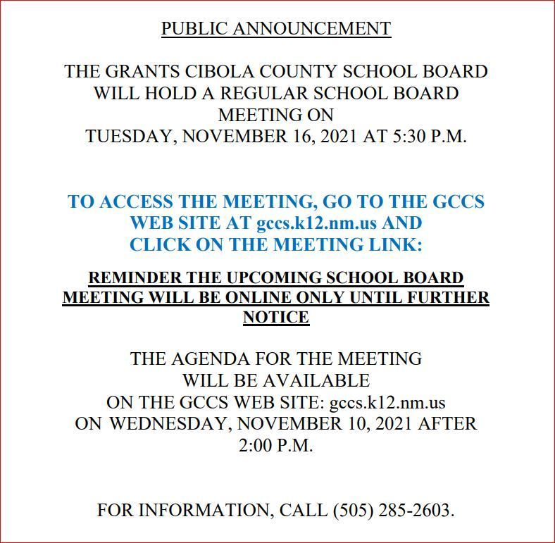 Next School Board Meeting