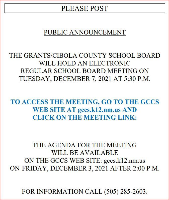 Board Meeting Announcement