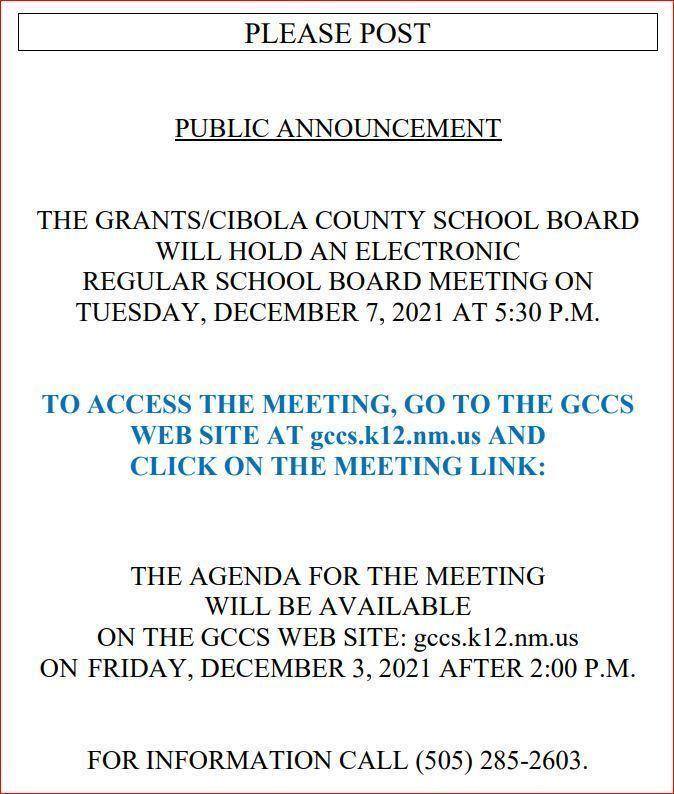 Board Meeting Announcement