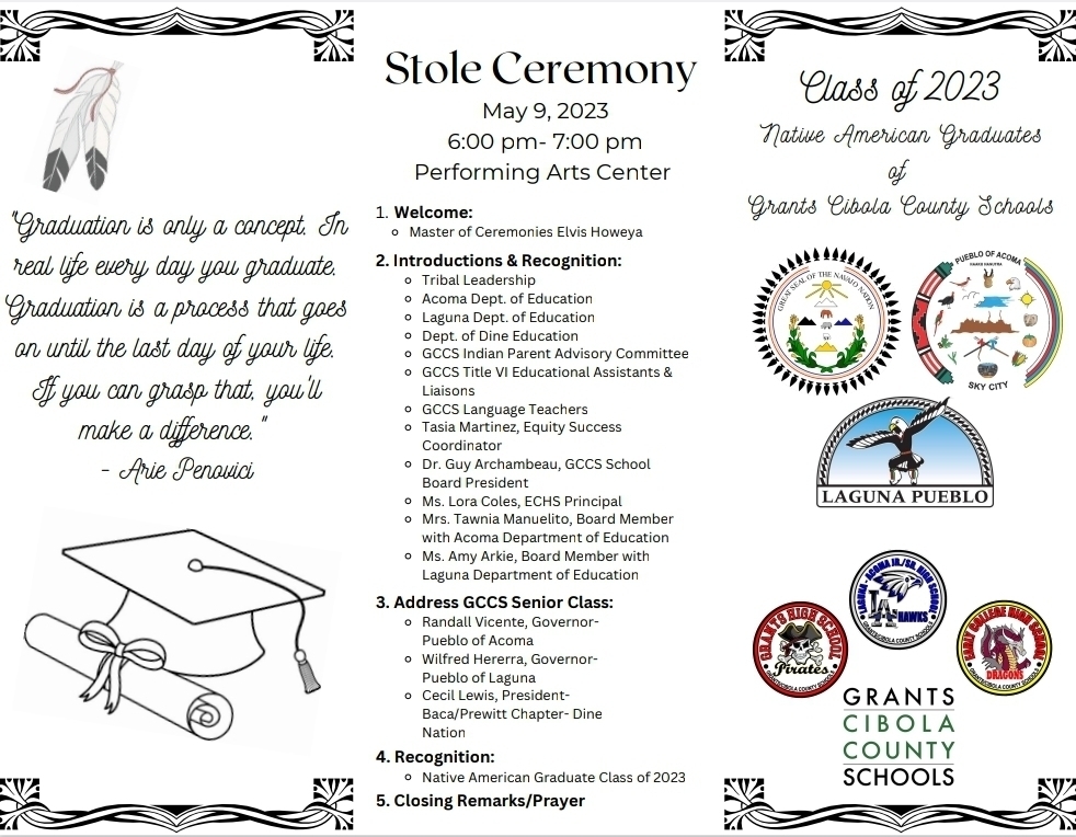 Full Flyer for Stole Ceremony